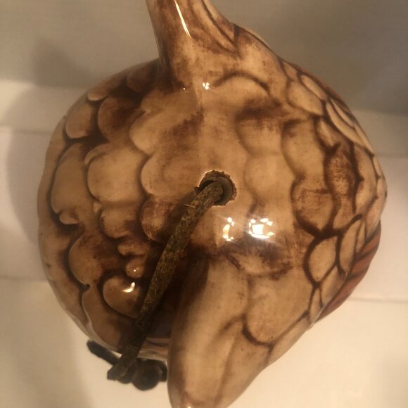 Ceramic Owl Windchime by Hilda approx 8" - Picture 5 of 6